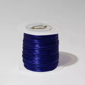 Нить силиконовая (резинка) d=1 мм, l=10 м (прочность 2250 денье), цвет синий