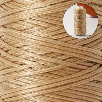 Нитки вощеные, плетеные, плоские, 150d/16, 0,8 мм, 50 ± 2 м, цвет бежевый