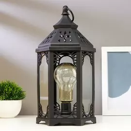 Ночник 16118/1 led от батареек 3ааа черный 14х16х32,5 см