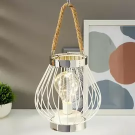 Ночник 16121/1 led от батареек 3ааа белый с серебром 19х19х21 см