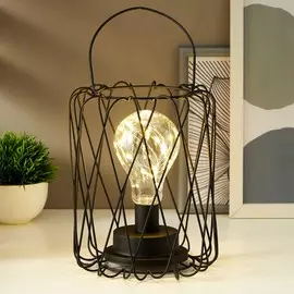 Ночник 16125/1 led от батареек 3хаа черный 17х17х21 см