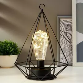 Ночник 16126/1 led от батареек 3хаа черный 17,5х19,5х28 см