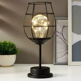 Ночник 16130/1 led от батареек 3хаа черный 12х12х27,5 см