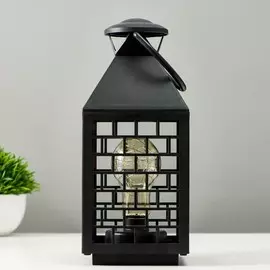 Ночник 16168/1bk led от батареек 3хааа черный 11х11х25 см