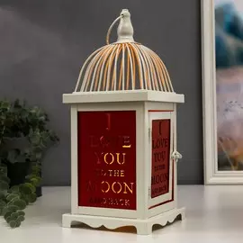 Ночник 16181/1 led от батареек 3хааа бело-красный 14х14х34 см