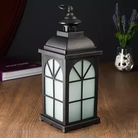 Ночник с эффектом огня 48122/1 батарейки 3хааа черный 13х13х33 см