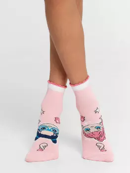 Носки детские с рисунком в виде кукол