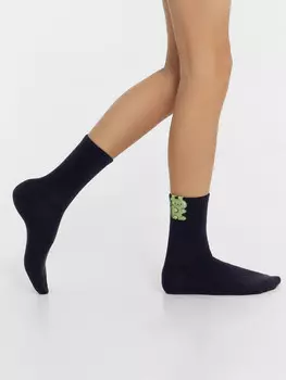 Носки детские графитовые с рисунком в виде мишки