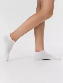 Носки детские белые с сердечками