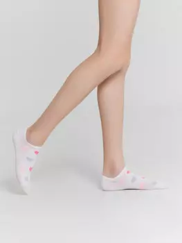 Носки детские белые в сердечки