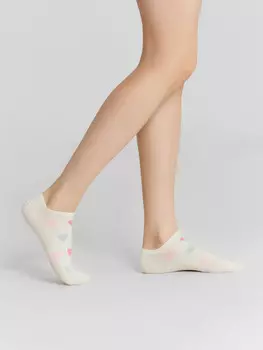 Носки детские белые в сердечки