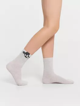 Носки детские серые с микки маусом