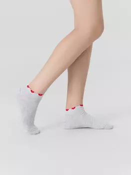 Носки детские серые с сердечками