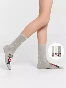 Носки детские серые в наборе, 3 пары