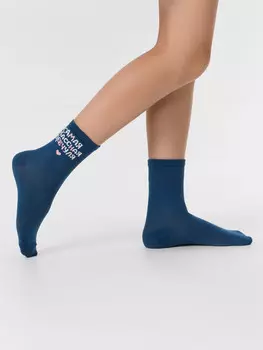 Носки детские синие с надписью