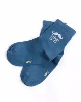 Носки детские в синем цвете с рисунком