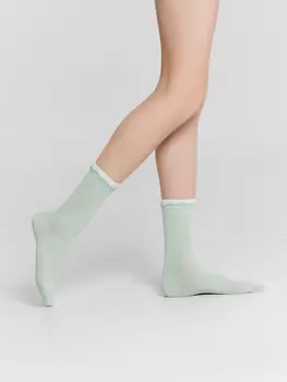 Носки детские высокие зеленые