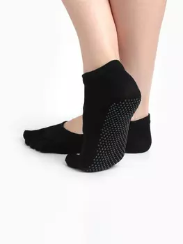 Носки для йоги sangh, р.36-39, прорезиненные, черные