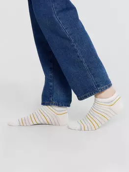 Носки мужские белые в полоску