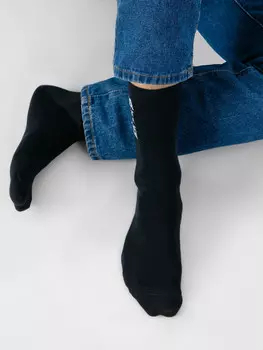 Носки мужские черные с надписью