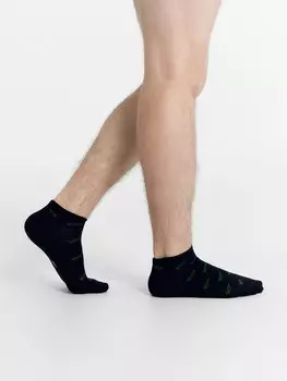 Носки мужские черные с рисунком в виде оригами из самолетиков