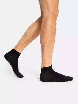 Носки мужские черные с рисунком в виде цветного прямоугольника