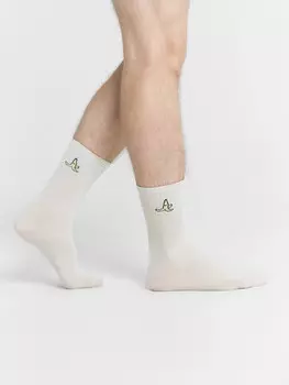 Носки мужские серые с рисунком в виде банана