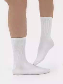 Носки унисекс белые с силиконовой пяткой