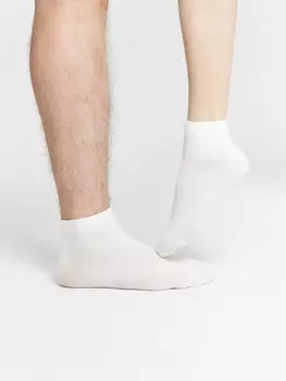 Носки унисекс белые с силиконовой пяткой
