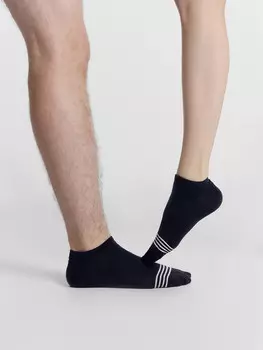 Носки унисекс серые с рисунком в виде поперечных полос