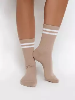 Носки женские бежевые длинные