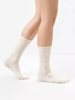 Носки женские без борта в бежевом цвете