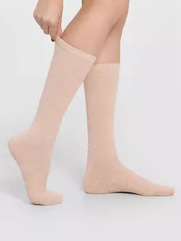 Носки женские бежевые высокие
