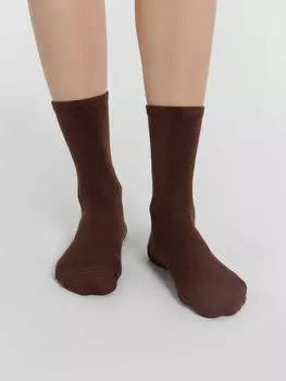 Носки женские коричневые длинные