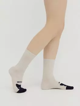 Носки женские серые с рисунком в виде котика