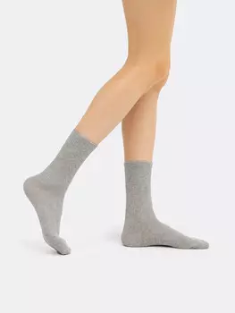 Носки женские серые с завышенным бортом