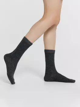Носки женские темно-серые из вискозы и ангоры