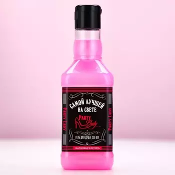 Гель для душа виски party lady, 250 мл, аромат малинового коктейля, чистое счастье