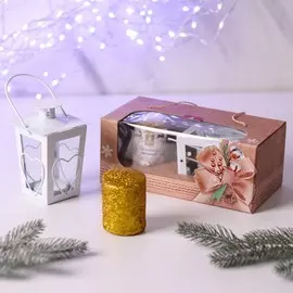 Cвеча столбик и фонарик