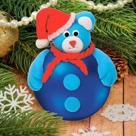 Новогодний ёлочный шар с массой для лепки