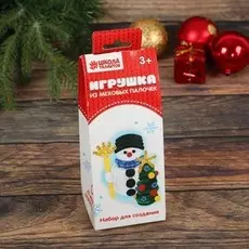 Новогодняя мягкая игрушка из меховых палочек