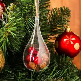 Елочная игрушка с природным декором