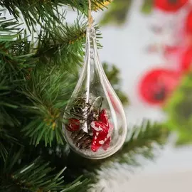 Новогодняя подвеска с природным декором