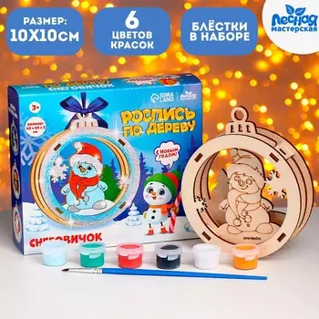 Новогодняя роспись по дереву