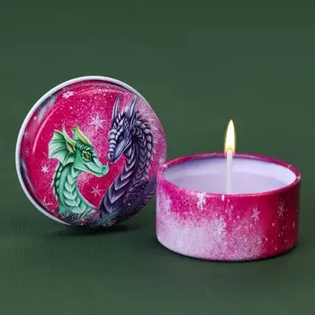 Новогодняя свеча в железной банке
