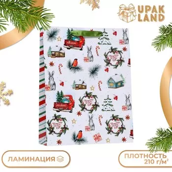 Новый год. пакет ламинированный вертикальный