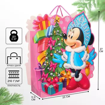 Пакет подарочный, 23х27х11.5 см, упаковка, минни маус