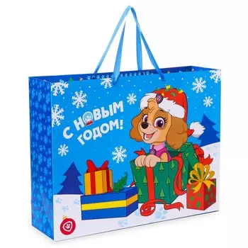 Новый год. пакет подарочный, 31х40х11 см, упаковка, щенячий патруль