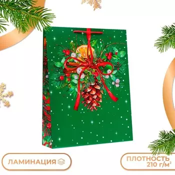 Пакет подарочный новогодний ламинированный