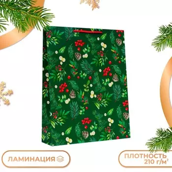 Пакет подарочный новогодний ламинированный